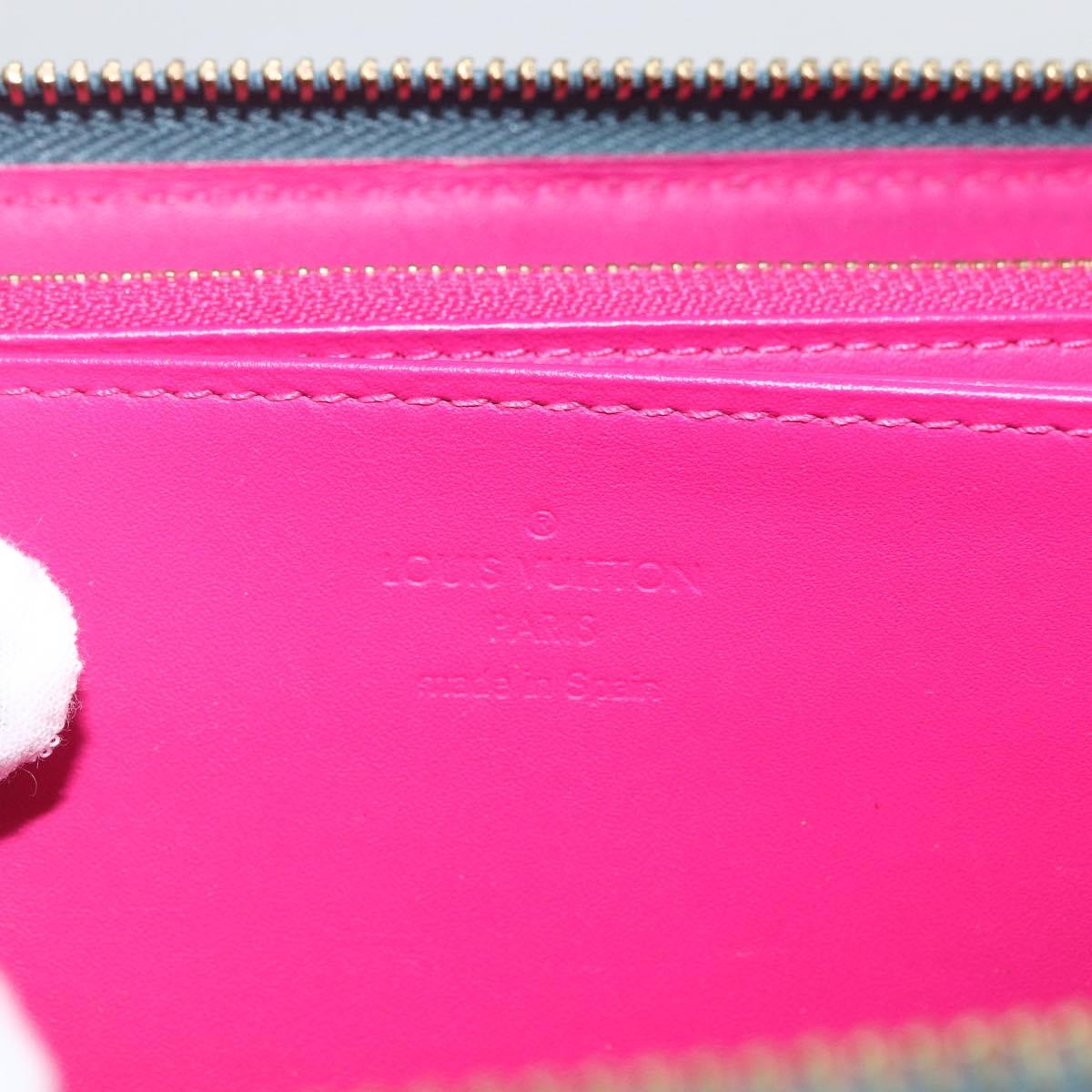 LOUIS VUITTON Vernis Zippy Wallet Long Wallet Multicolor M90520 LV Auth ARZ549M