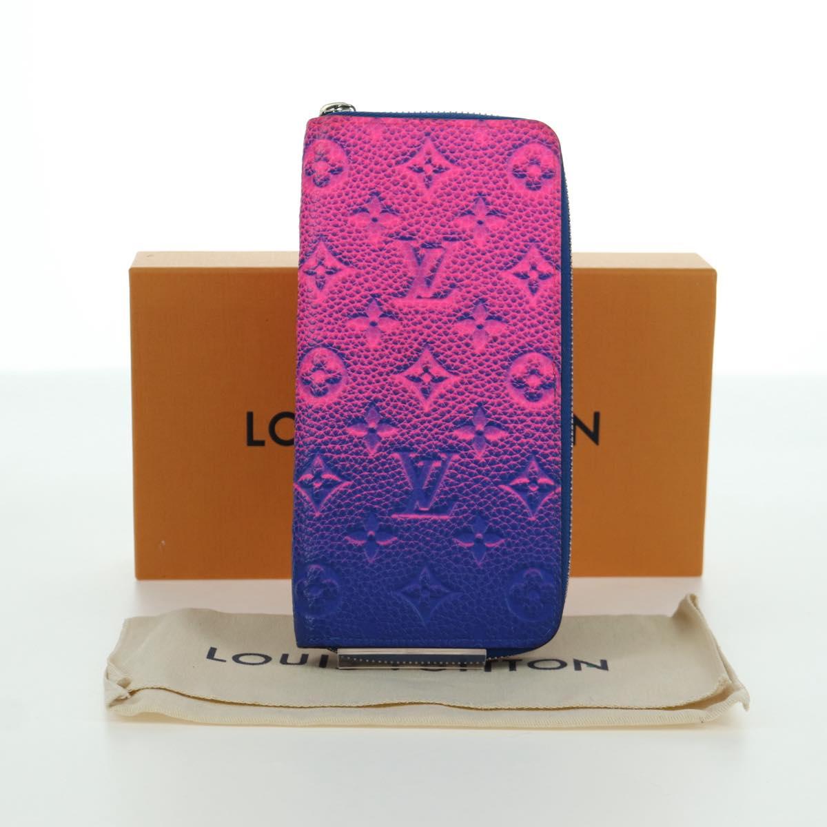 LOUIS VUITTON Taurillon Illusion Zippy Wallet Vertical M81243 LV Auth ARZ552SAM