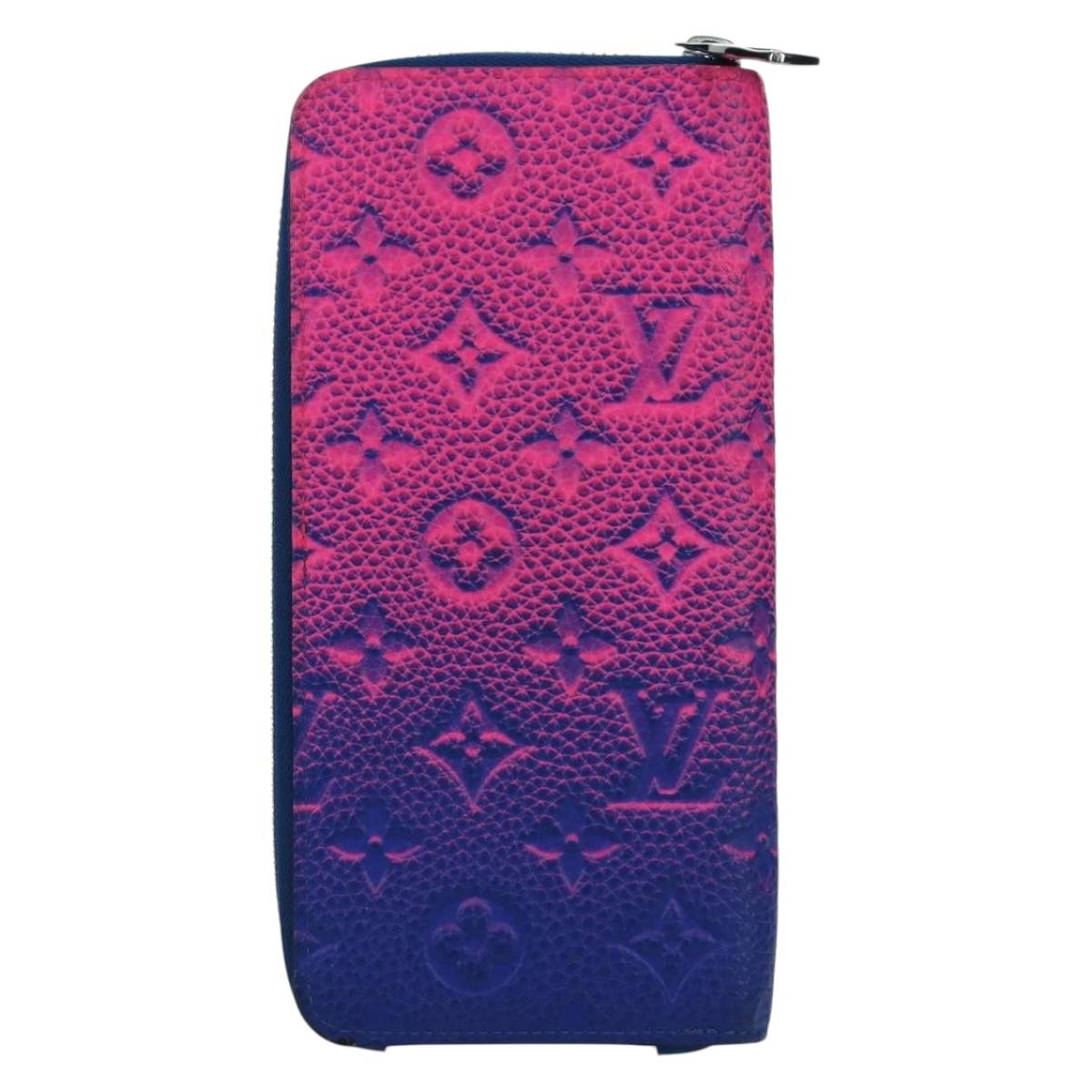 LOUIS VUITTON Taurillon Illusion Zippy Wallet Vertical M81243 LV Auth ARZ552SAM