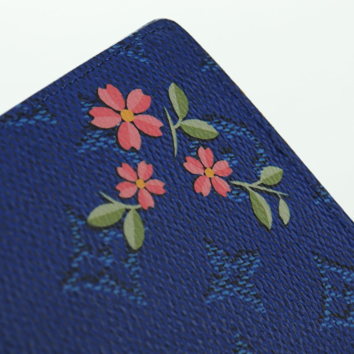 LOUIS VUITTON Monogram Brazza Portefeuille Long Wallet Blue M25985 Auth ARZ553SM