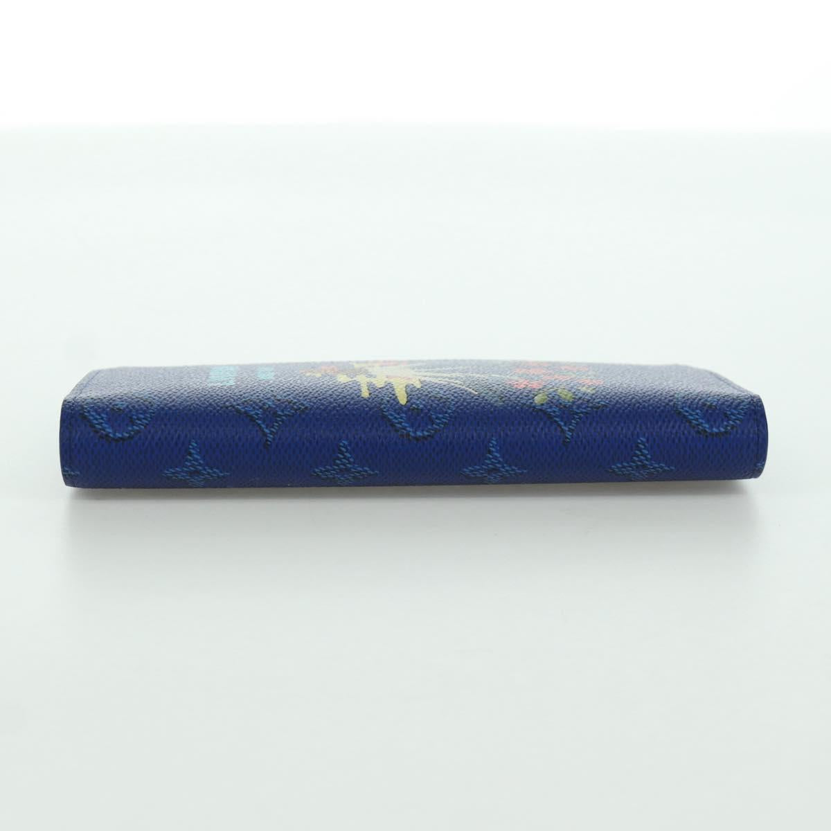 LOUIS VUITTON Monogram Brazza Portefeuille Long Wallet Blue M25985 Auth ARZ553SM