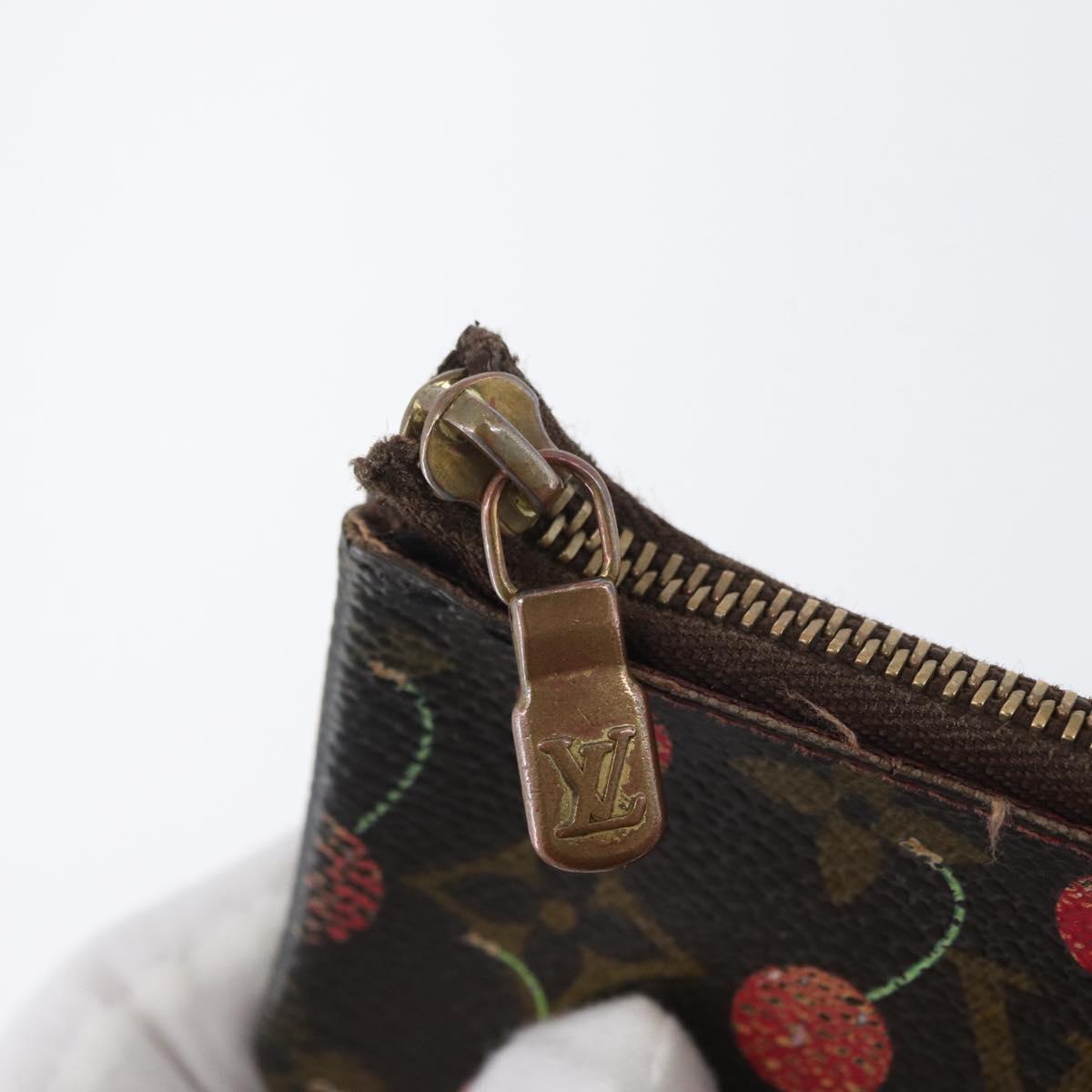 LOUIS VUITTON Monogram Cherry Pochette Cles Coin Purse M95042 LV Auth ARZ554