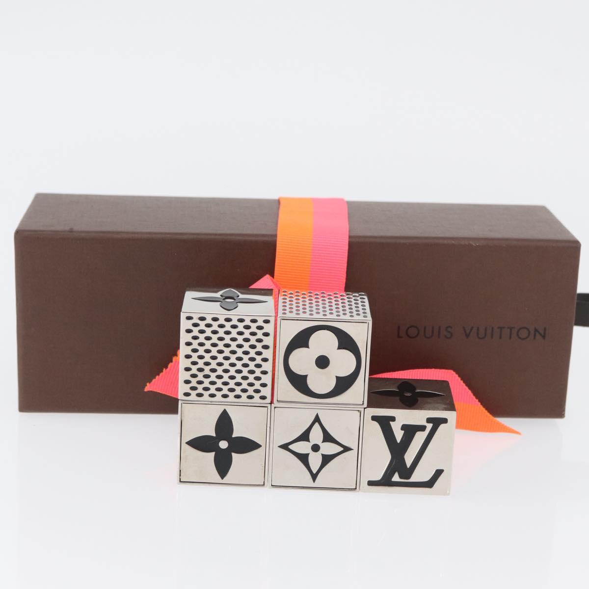 LOUIS VUITTON LV Cube Game metal Silver M99454 LV Auth ARZ555