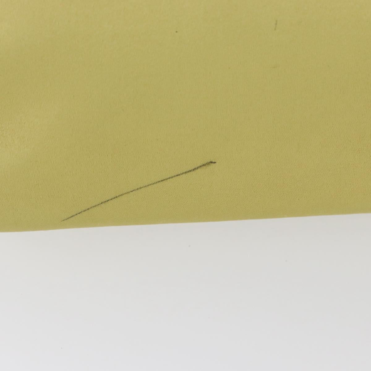 PRADA Tote Bag Satin Yellow Gold Auth ARZ560