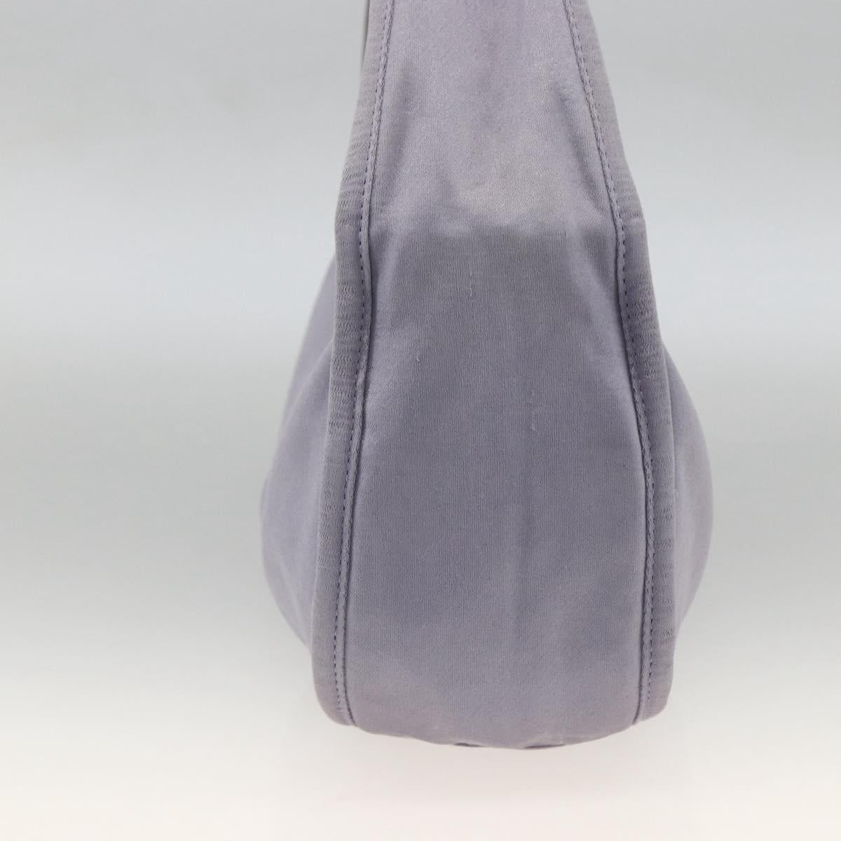 PRADA Pouch Hand Bag Satin Purple Silver Auth ARZ573A
