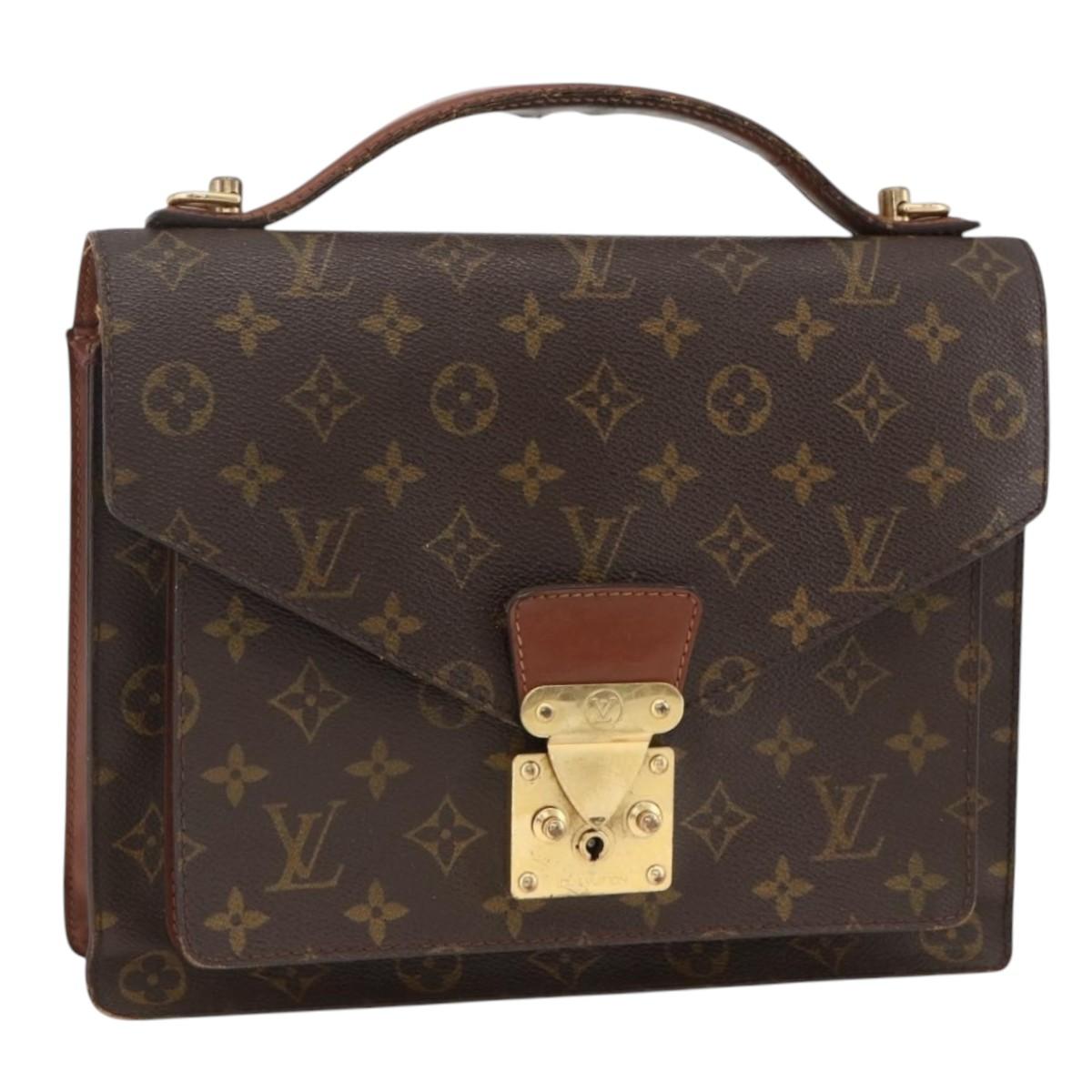 LOUIS VUITTON Monogram Monceau 28 Hand Bag 2way M51185 LV Auth ARZ613