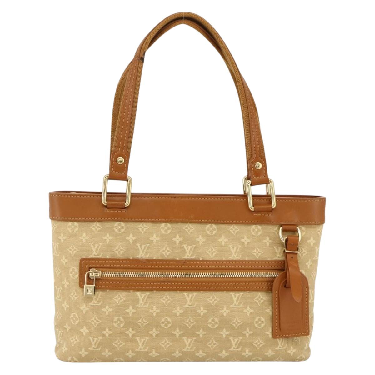 LOUIS VUITTON Monogram Mini Lucille PM Hand Bag Beige M92684 LV Auth ARZ644A