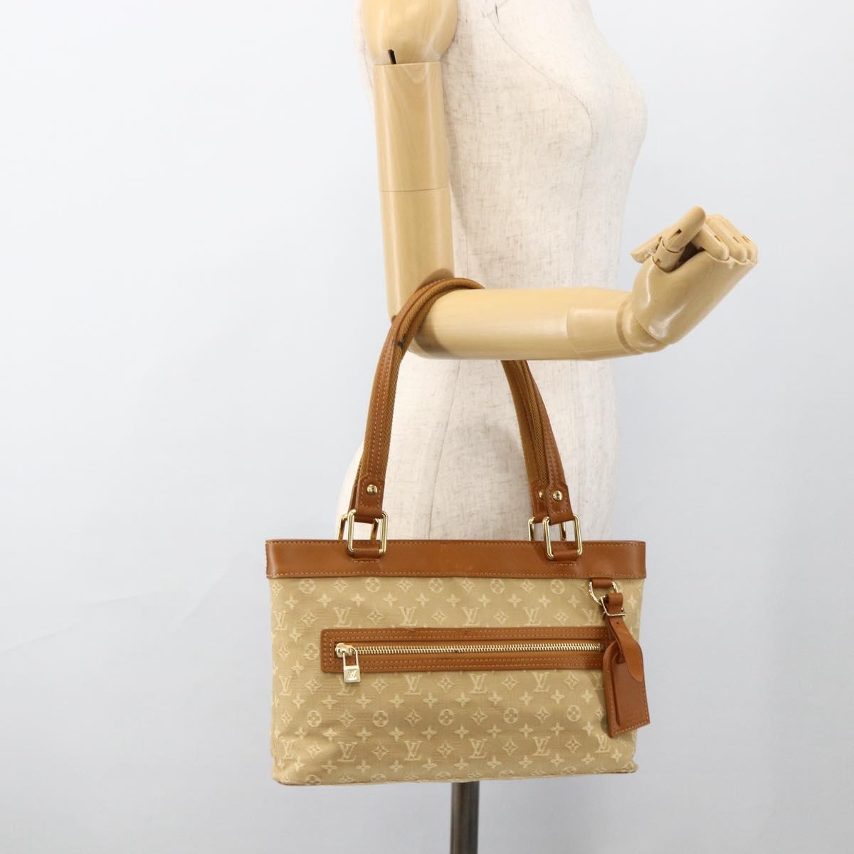 LOUIS VUITTON Monogram Mini Lucille PM Hand Bag Beige M92684 LV Auth ARZ644A