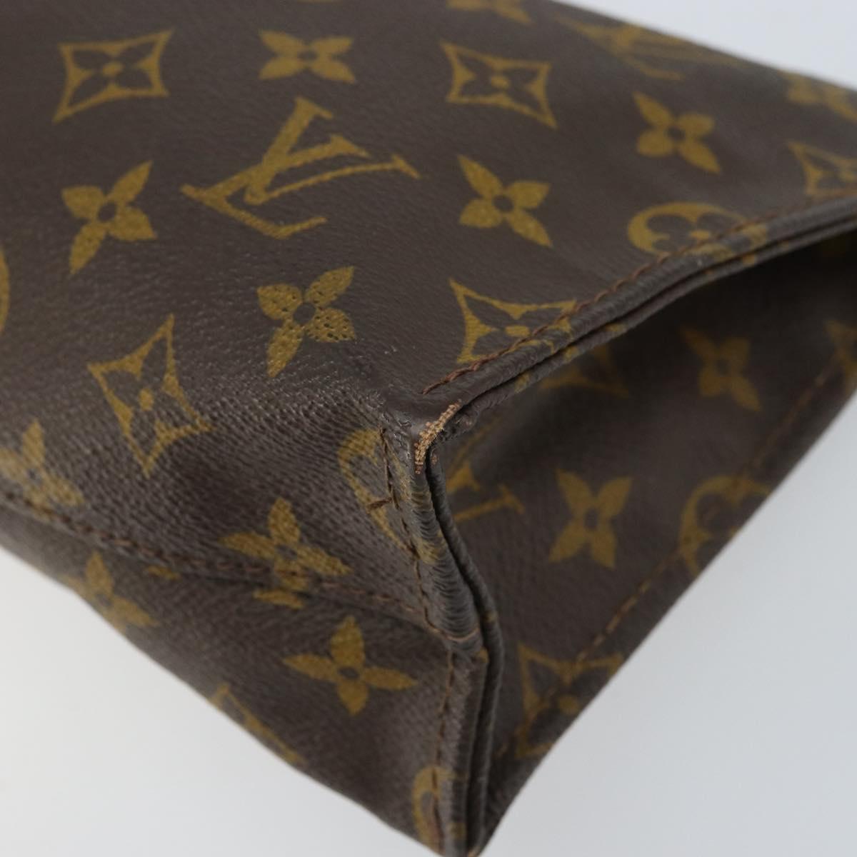 LOUIS VUITTON Monogram Sac Triangle Hand Bag M51360 LV Auth ARZ651