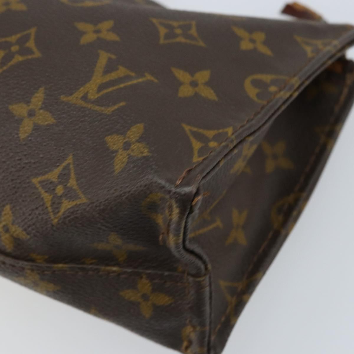 LOUIS VUITTON Monogram Sac Triangle Hand Bag M51360 LV Auth ARZ651