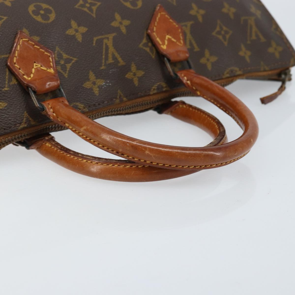 LOUIS VUITTON Monogram Sac Triangle Hand Bag M51360 LV Auth ARZ651