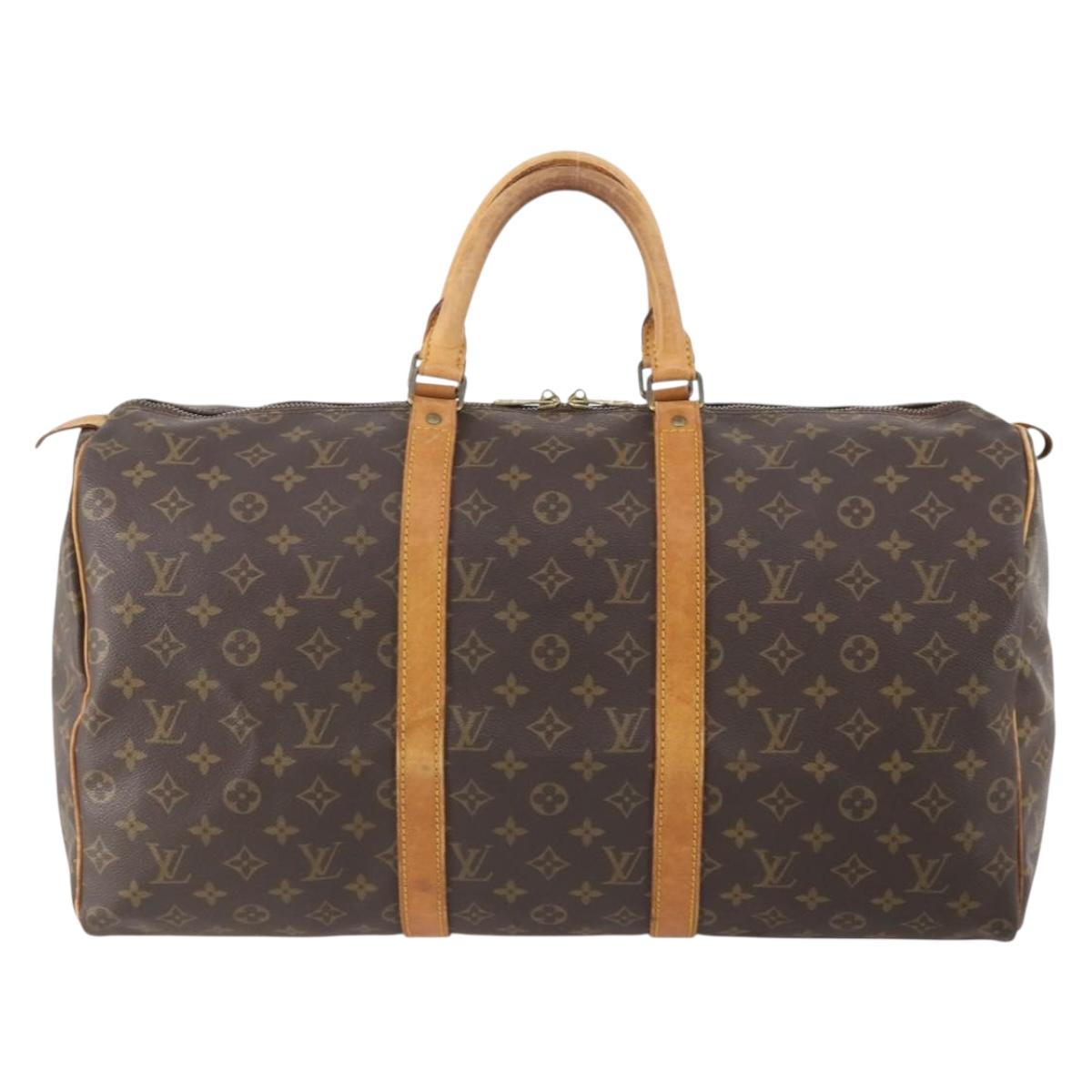 LOUIS VUITTON Monogram Keepall 50 Boston Bag M41426 LV Auth ARZ655