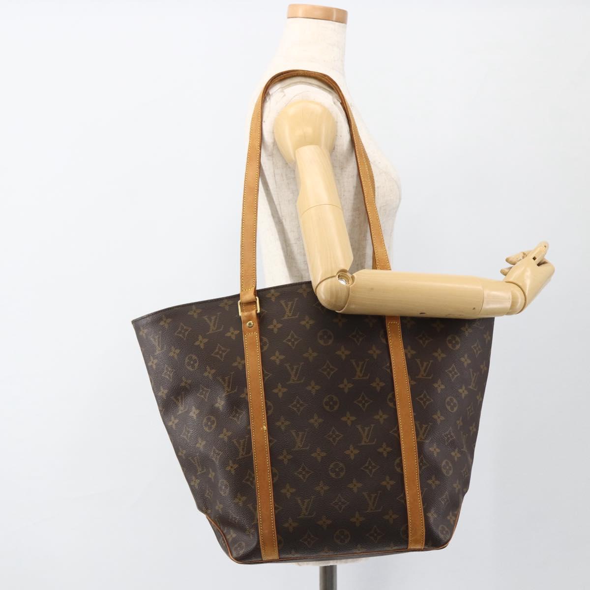 LOUIS VUITTON Monogram Sac Shopping Tote Bag M51108 LV Auth ARZ656