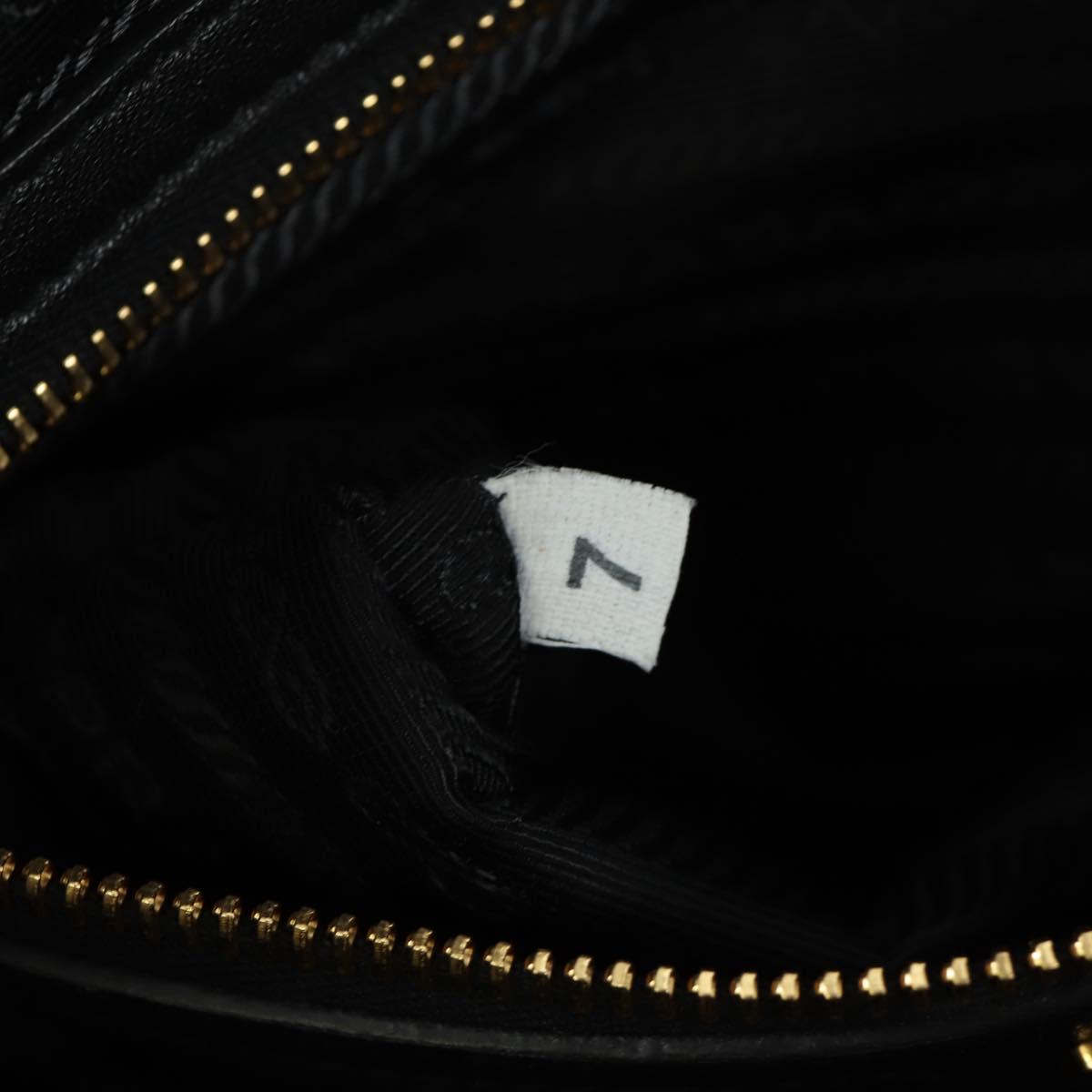 PRADA Hand Bag Nylon 2way Gold Black 1BB115 Auth ARZ666SAM