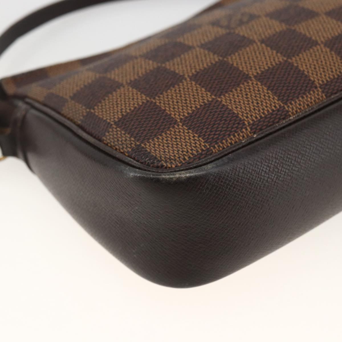 LOUIS VUITTON Damier Ebene Trousse Makeup Pouch N51982 LV Auth ARZ687A