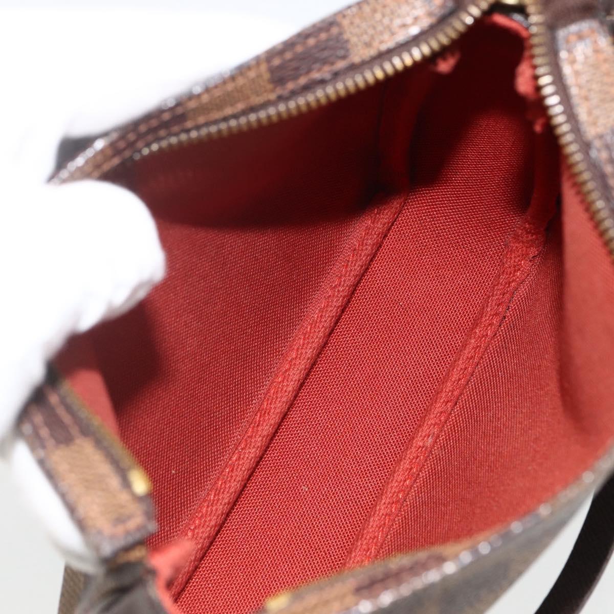 LOUIS VUITTON Damier Ebene Trousse Makeup Pouch N51982 LV Auth ARZ687A