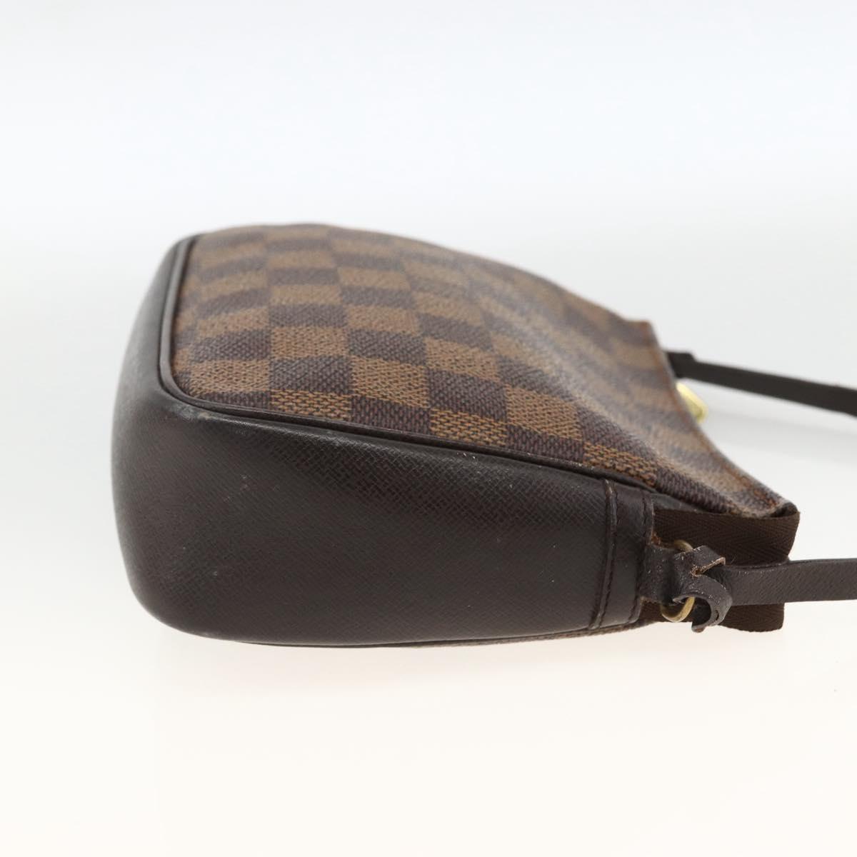 LOUIS VUITTON Damier Ebene Trousse Makeup Pouch N51982 LV Auth ARZ687A