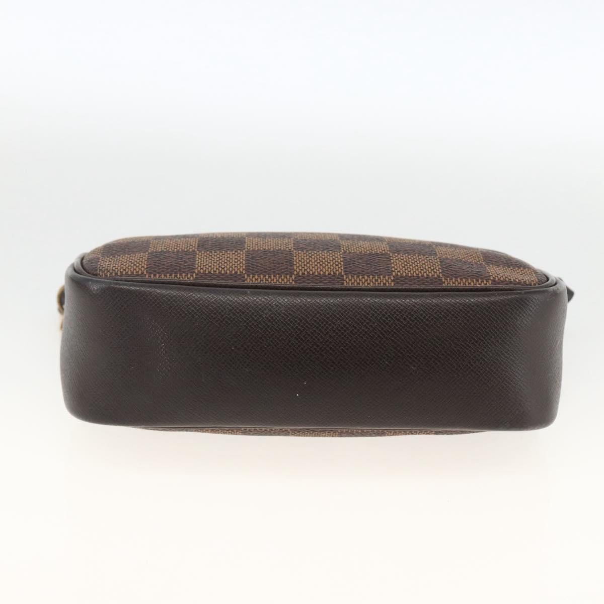 LOUIS VUITTON Damier Ebene Trousse Makeup Pouch N51982 LV Auth ARZ687A
