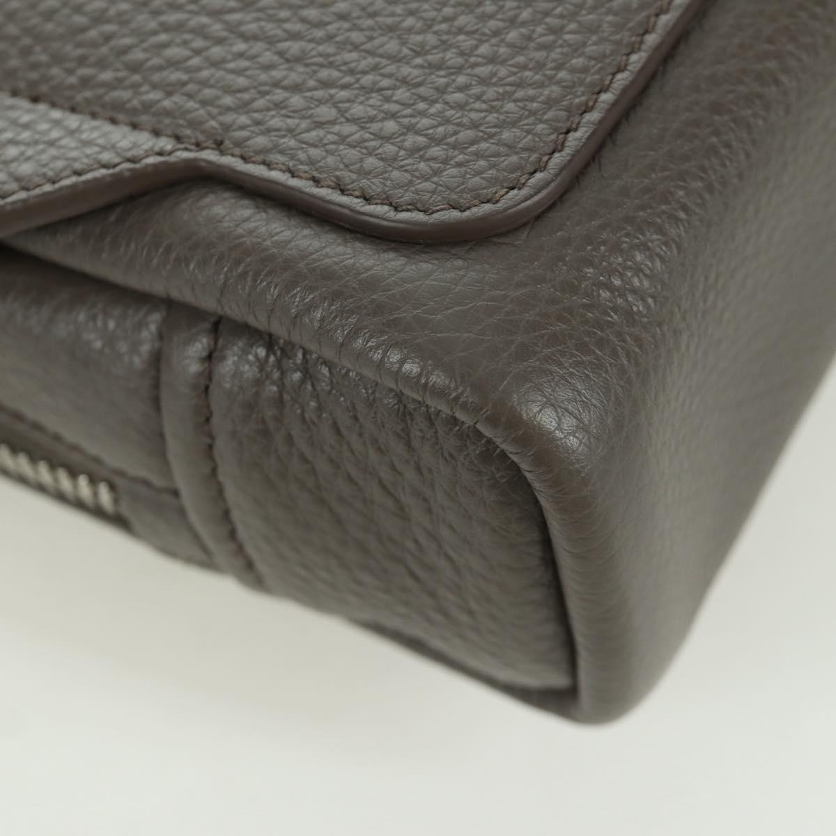 PRADA Vitterodino Shoulder Bag Leather Gray Silver 2VH184 Auth ARZ688SAM