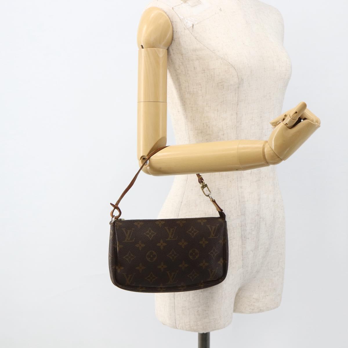 LOUIS VUITTON Monogram Pochette Accessoires Pouch M51980 LV Auth ARZ704