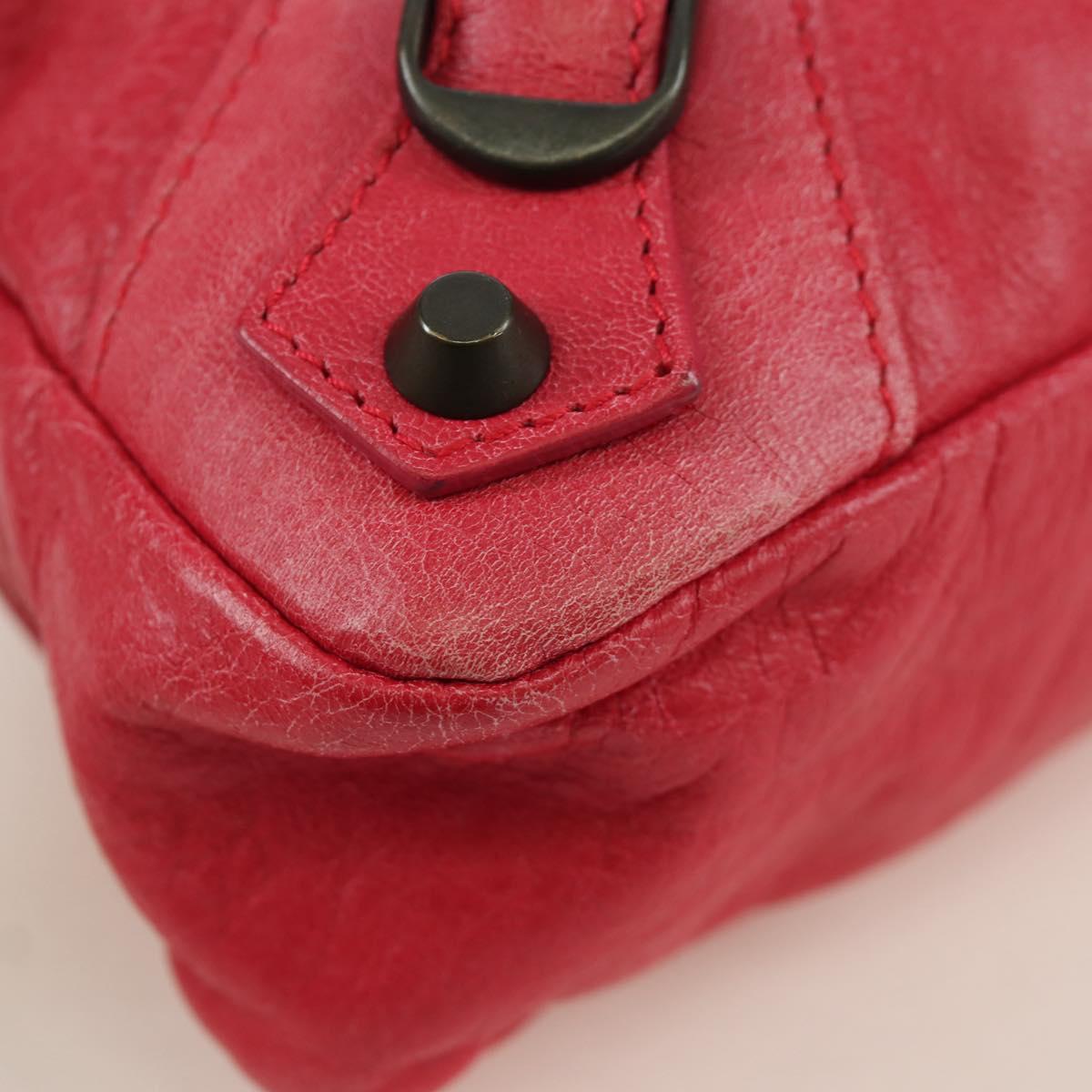 BALENCIAGA The First Hand Bag Leather 2way Pink 103208 Auth ARZ707SAV