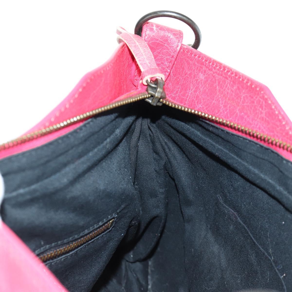 BALENCIAGA The First Hand Bag Leather 2way Pink 103208 Auth ARZ707SAV