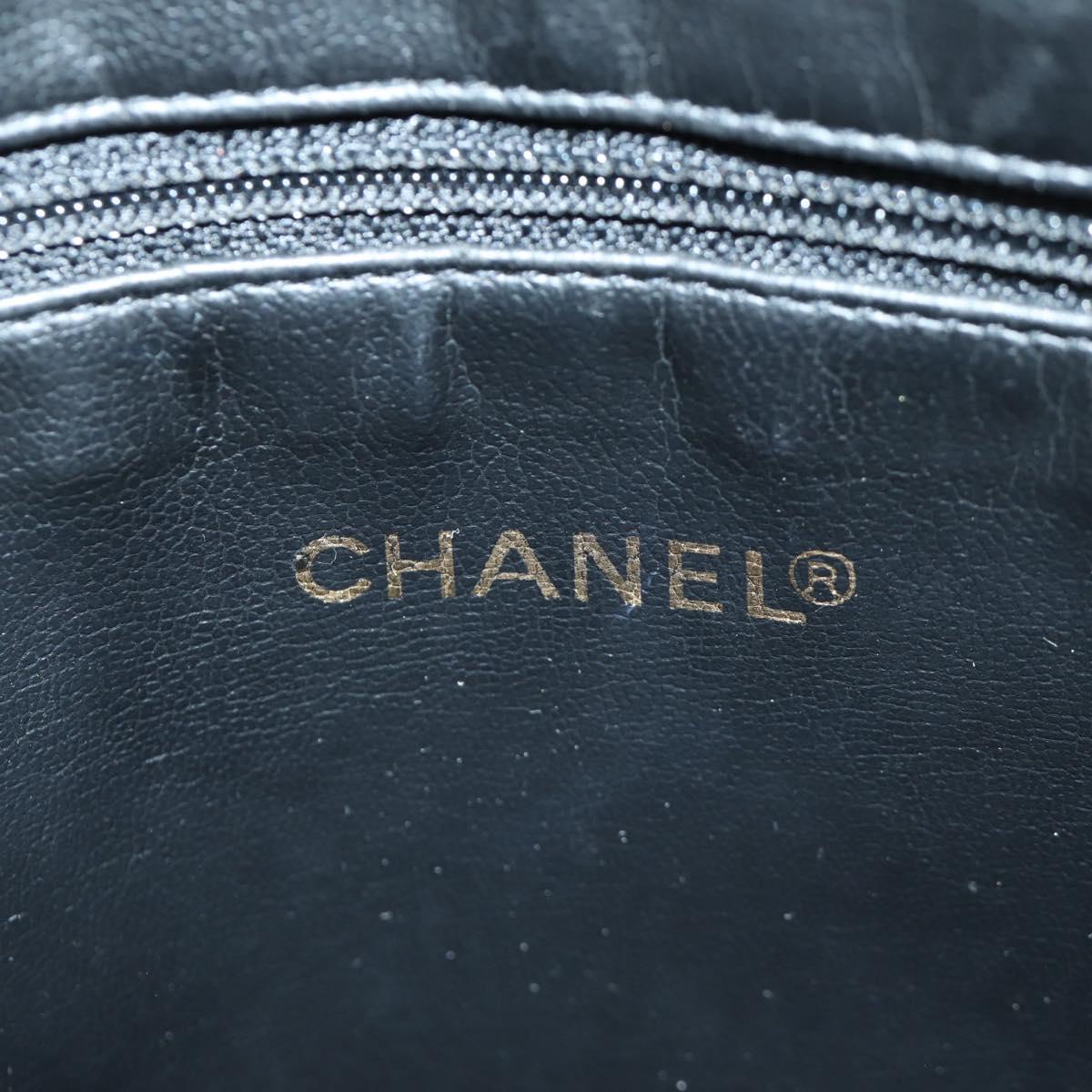 CHANEL Chain Tote Bag Lamb Skin Gold Brown CC Auth ARZ709SAV