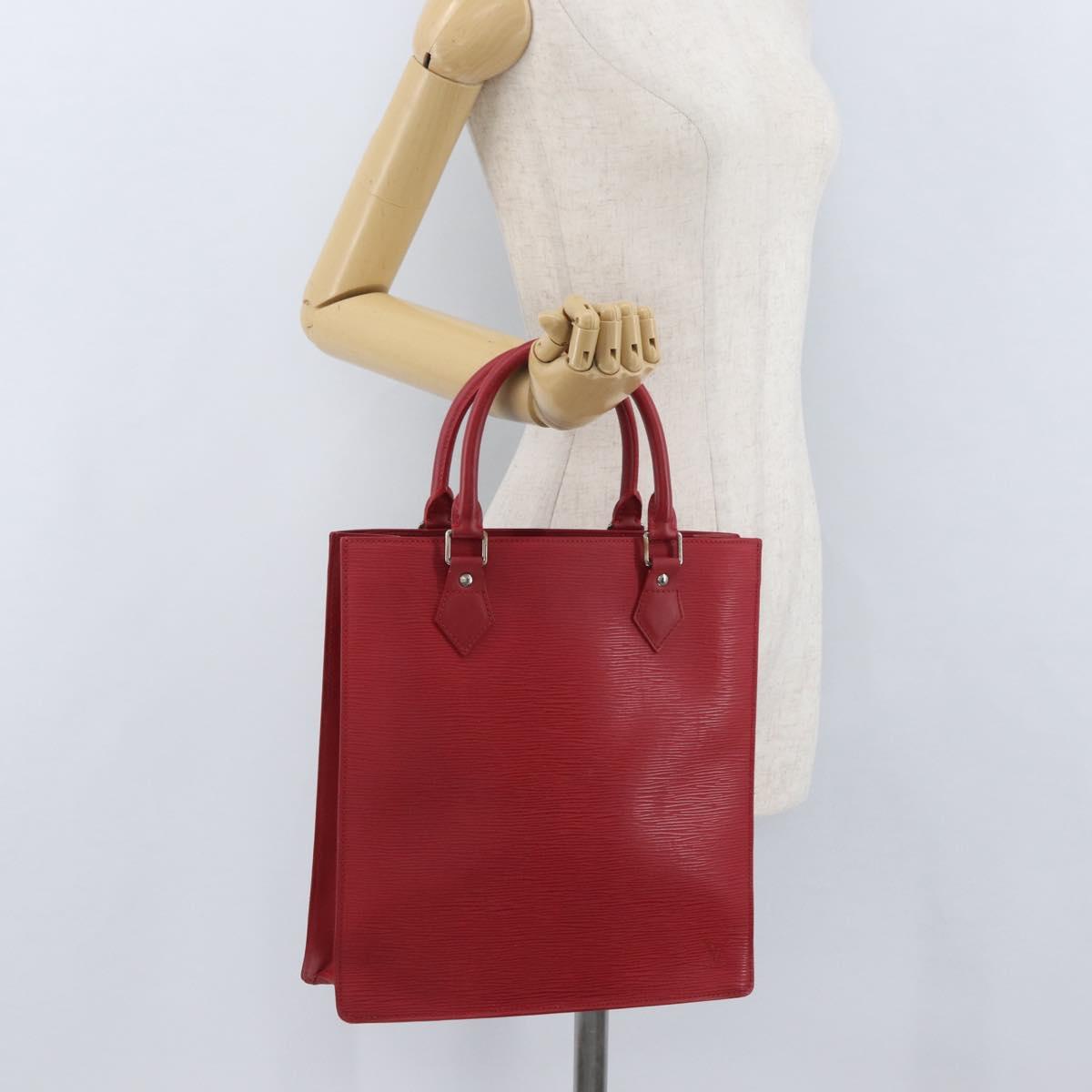 LOUIS VUITTON Epi Sac Plat Hand Bag Red M5274E LV Auth BSZ701A