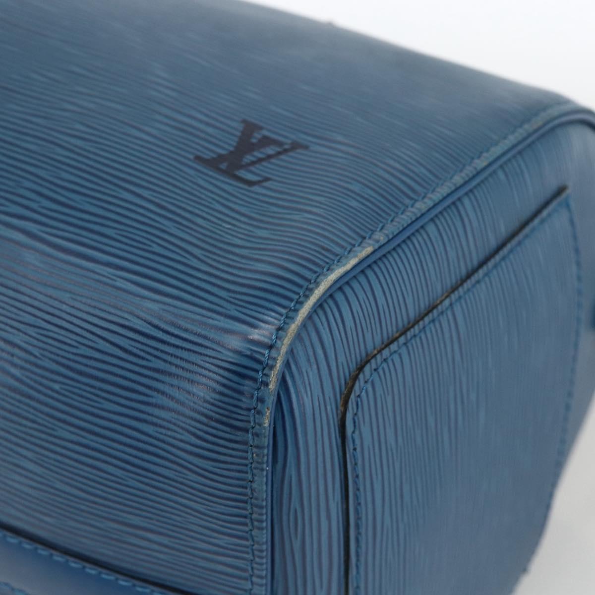 LOUIS VUITTON Epi Speedy 30 Hand Bag Toledo Blue M43005 LV Auth BSZ702A