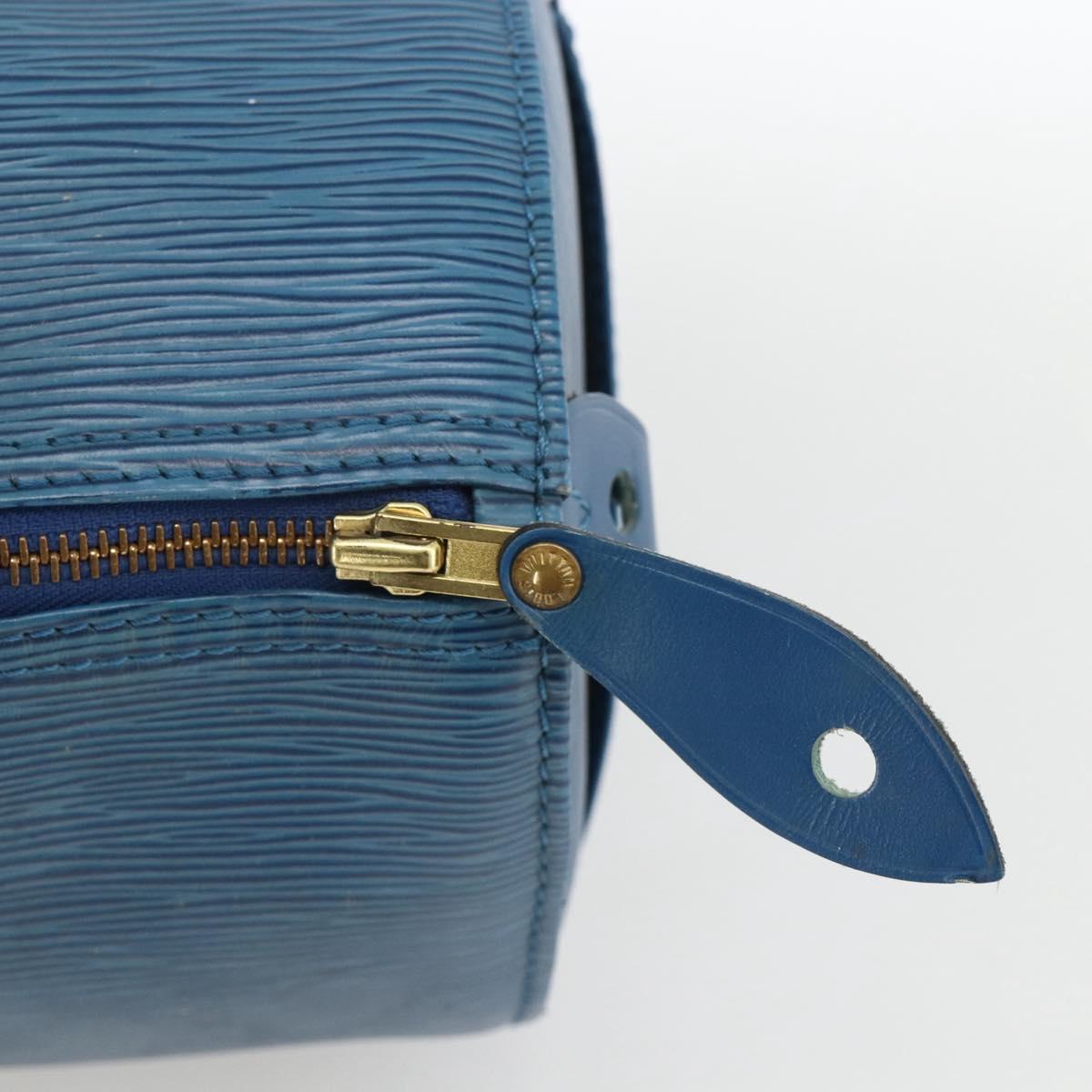 LOUIS VUITTON Epi Speedy 30 Hand Bag Toledo Blue M43005 LV Auth BSZ702A