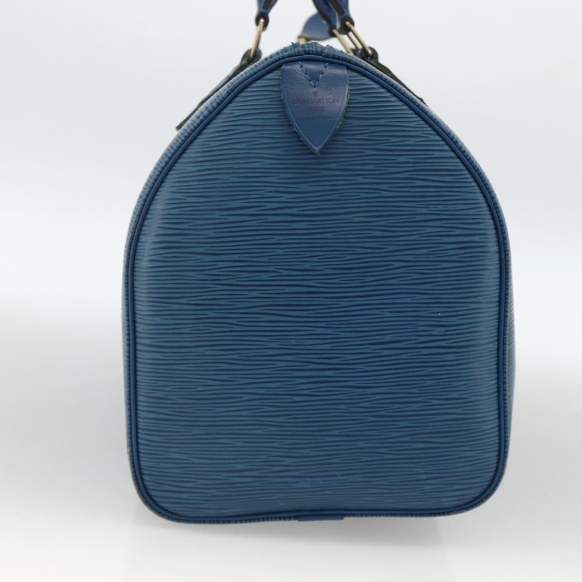 LOUIS VUITTON Epi Speedy 30 Hand Bag Toledo Blue M43005 LV Auth BSZ702A