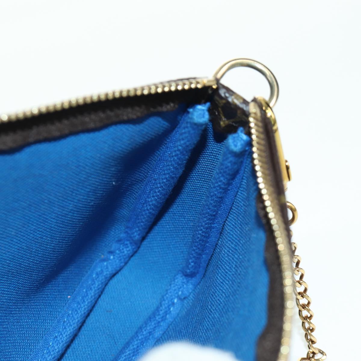 LOUIS VUITTON Monogram Vivienne Mini Pochette Accessoires M68489 Auth BSZ703SAM