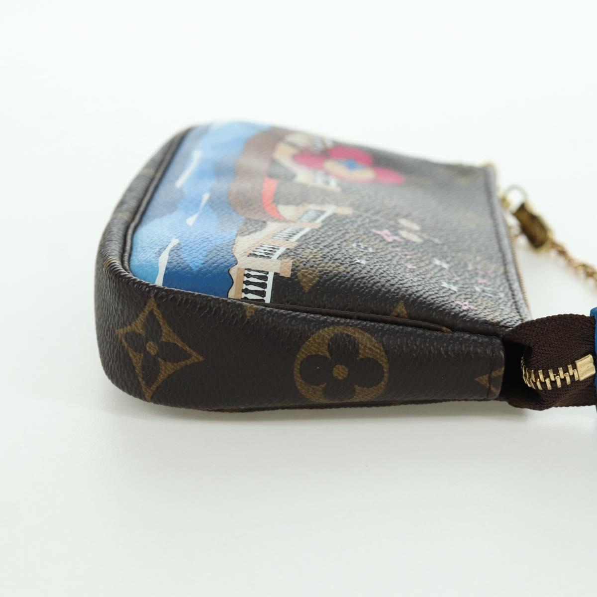 LOUIS VUITTON Monogram Vivienne Mini Pochette Accessoires M68489 Auth BSZ703SAM