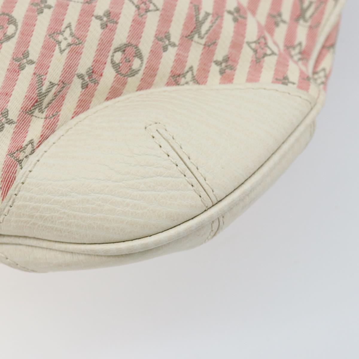 LOUIS VUITTON Mini Lin Croisette Marina PM Bag Pink White M95495 LV Auth ARZ743V