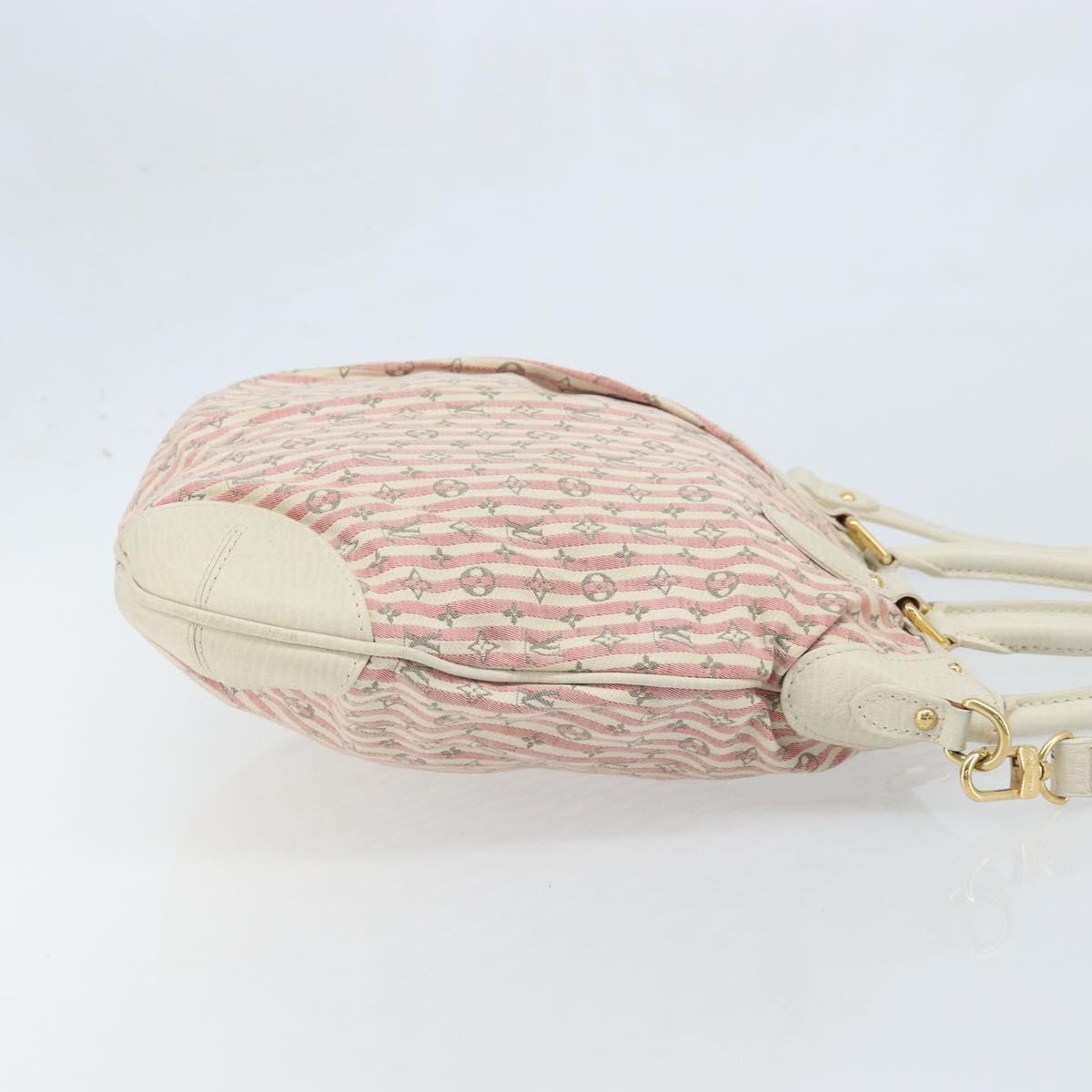 LOUIS VUITTON Mini Lin Croisette Marina PM Bag Pink White M95495 LV Auth ARZ743V