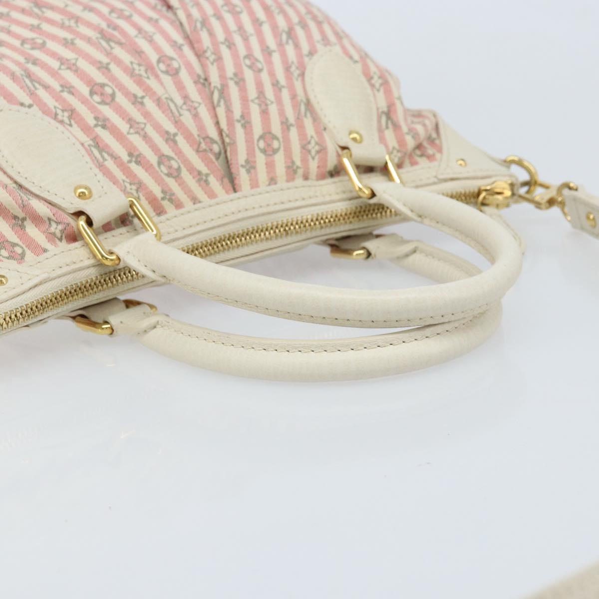 LOUIS VUITTON Mini Lin Croisette Marina PM Bag Pink White M95495 LV Auth ARZ743V
