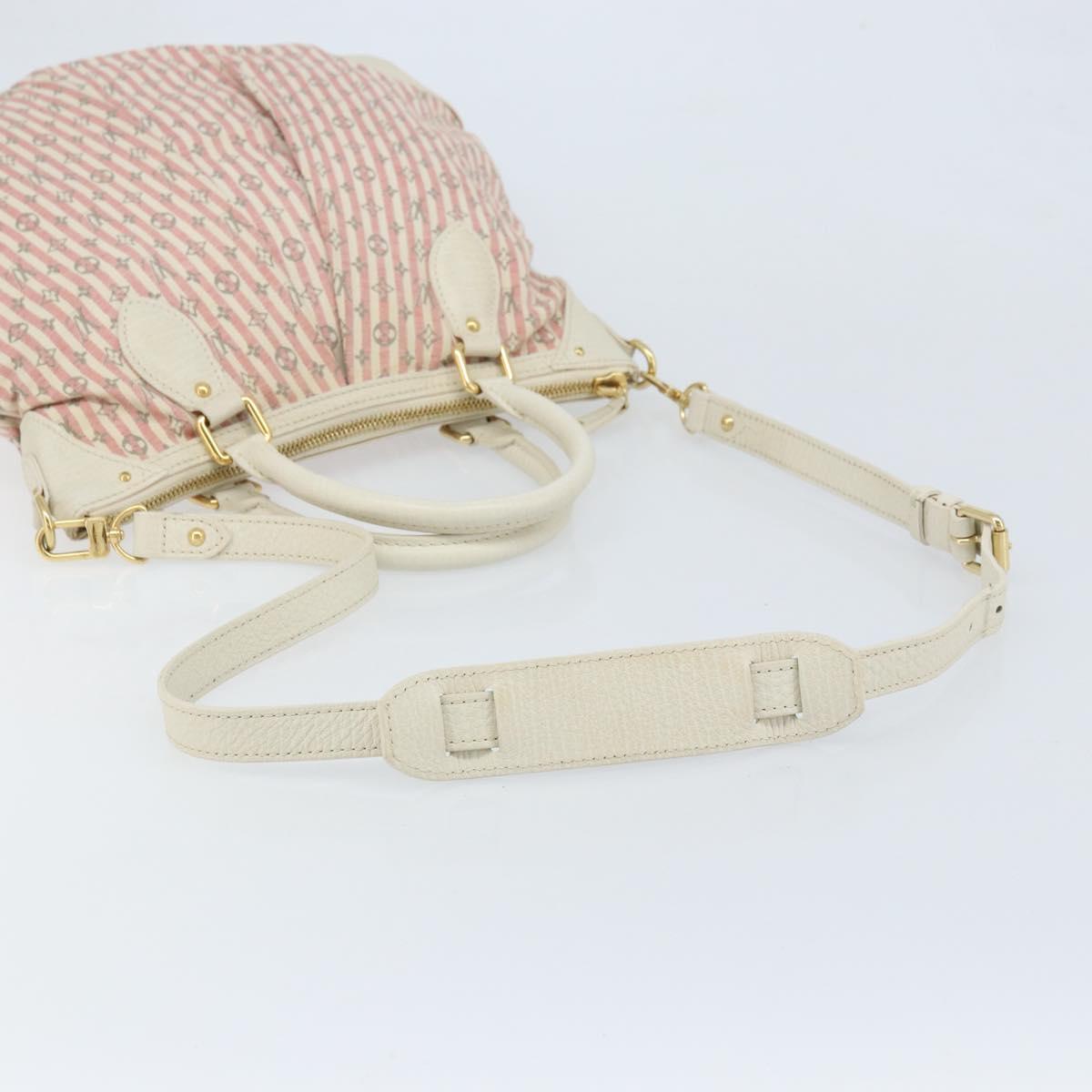 LOUIS VUITTON Mini Lin Croisette Marina PM Bag Pink White M95495 LV Auth ARZ743V