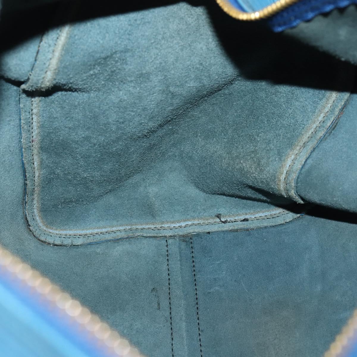 LOUIS VUITTON Epi Keepall 45 Boston Bag Blue M42975 LV Auth ARZ760
