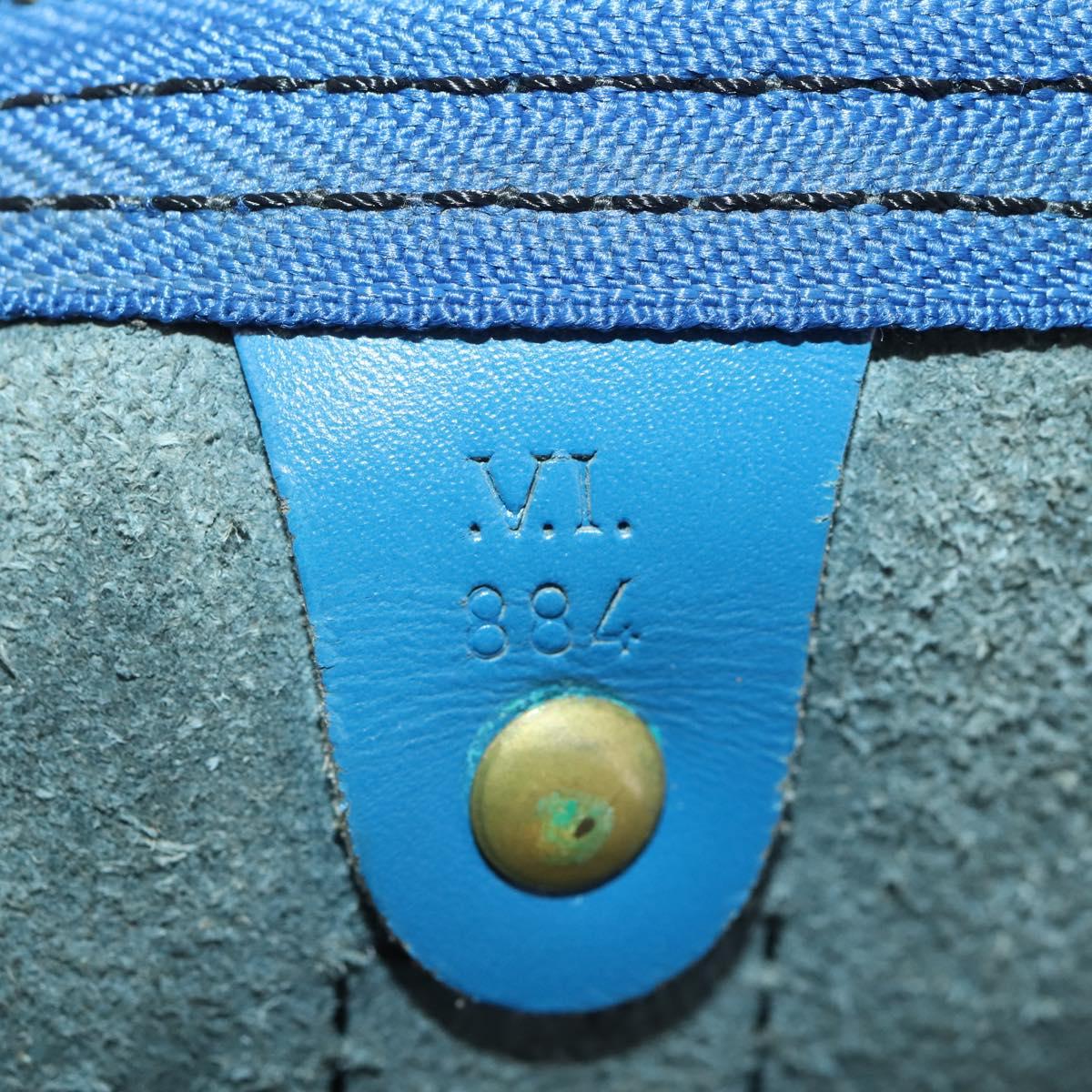 LOUIS VUITTON Epi Keepall 45 Boston Bag Blue M42975 LV Auth ARZ760