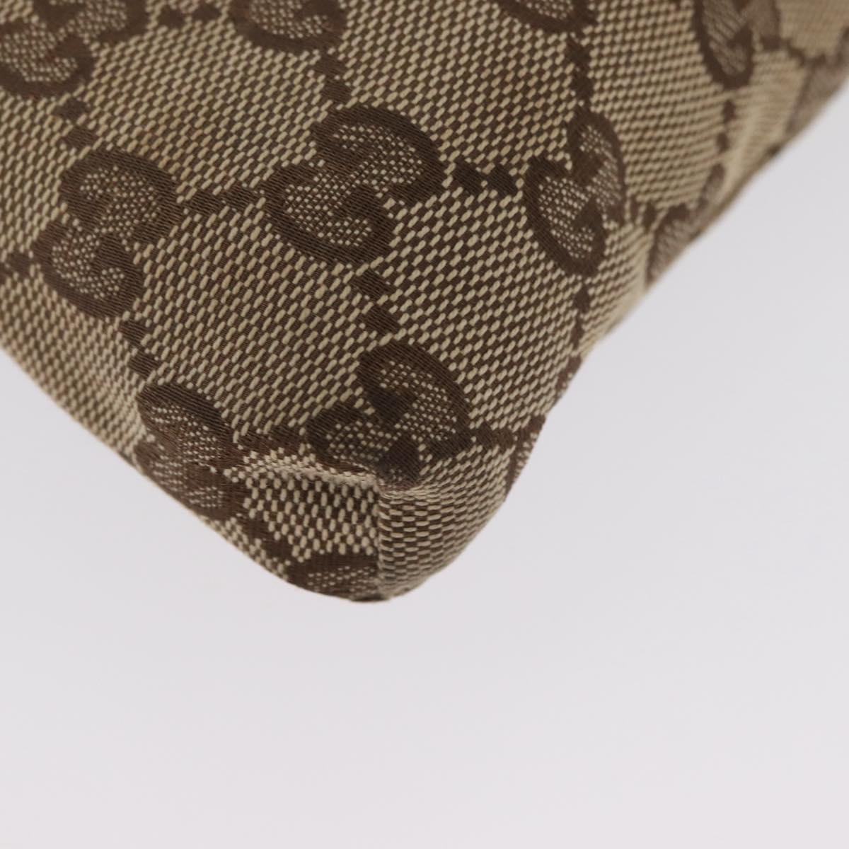 GUCCI GG Canvas Waist bag Beige Silver 28566 Auth ARZ769