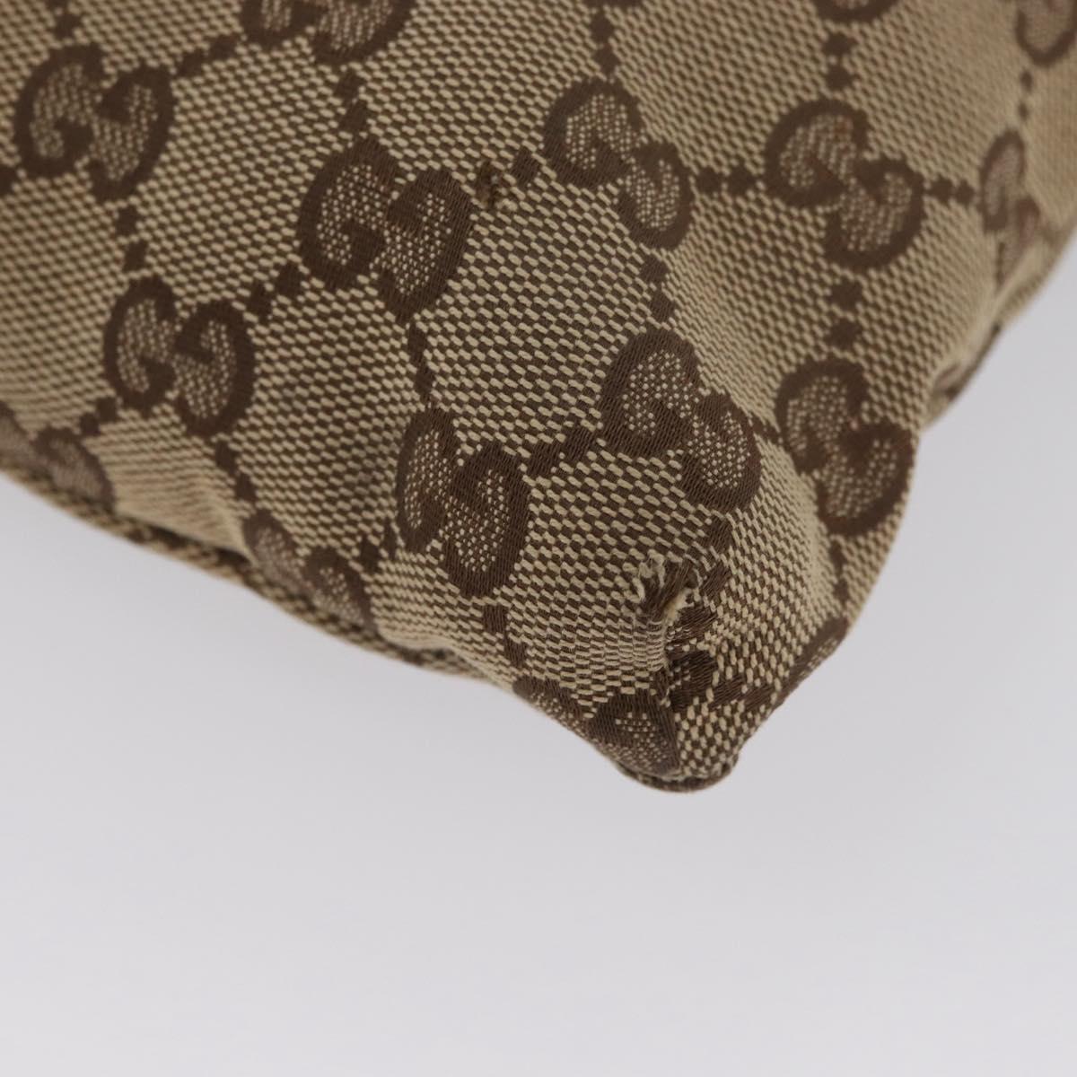 GUCCI GG Canvas Waist bag Beige Silver 28566 Auth ARZ769