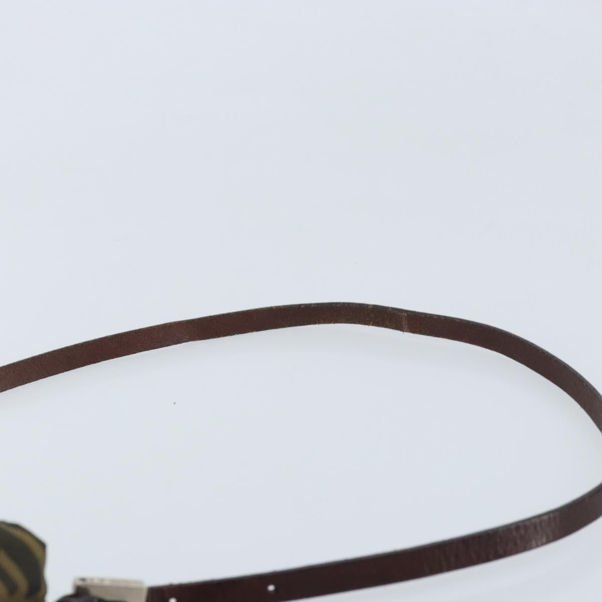 FENDI Zucca Canvas Shoulder Bag Brown Black Auth ARZ776