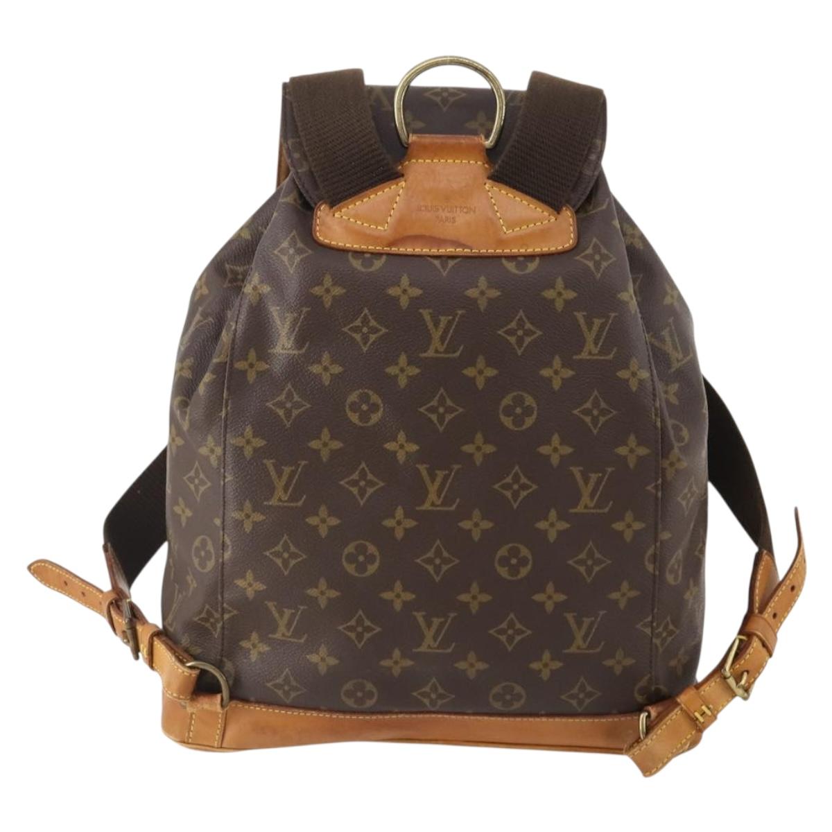 LOUIS VUITTON Monogram Montsouris GM Backpack M51135 LV Auth ARZ795
