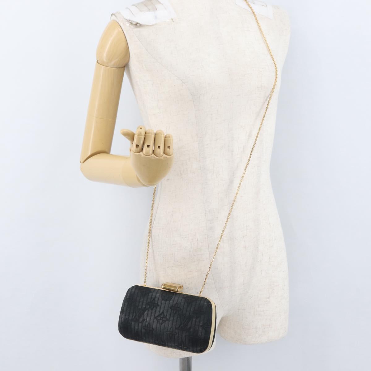 LOUIS VUITTON Monogram Motard Minodiere Clutch Bag Black M95750 LV Auth ARZ800A