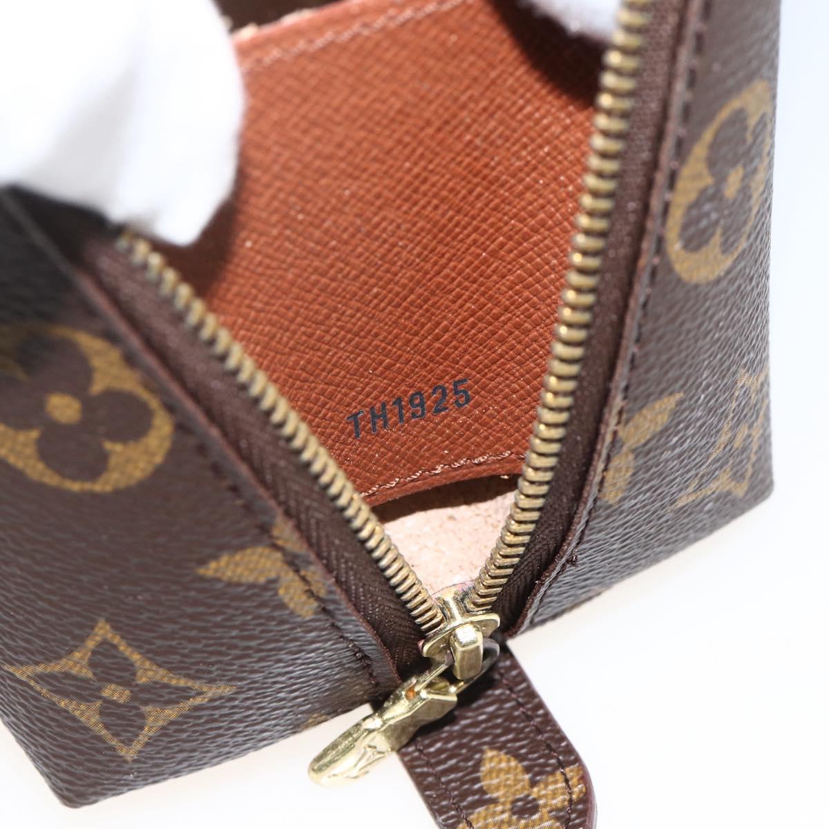 LOUIS VUITTON Monogram Trousse Demi Ronde Cosmetic Pouch M47520 LV Auth ARZ812