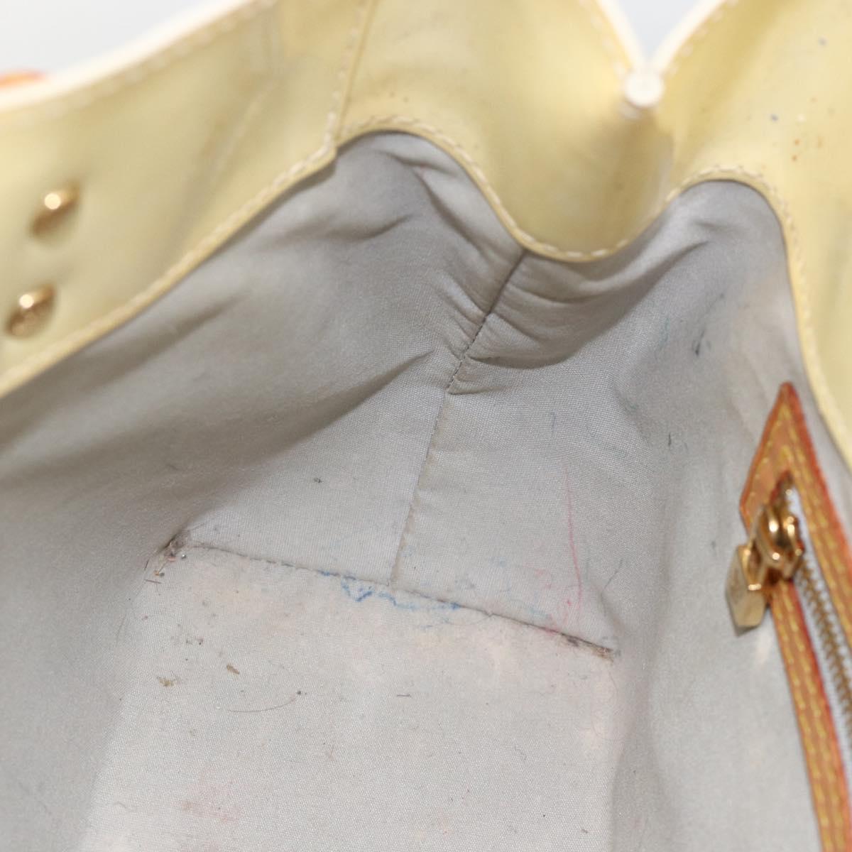 LOUIS VUITTON Monogram Vernis Reade PM Hand Bag Perle M91336 LV Auth ARZ815