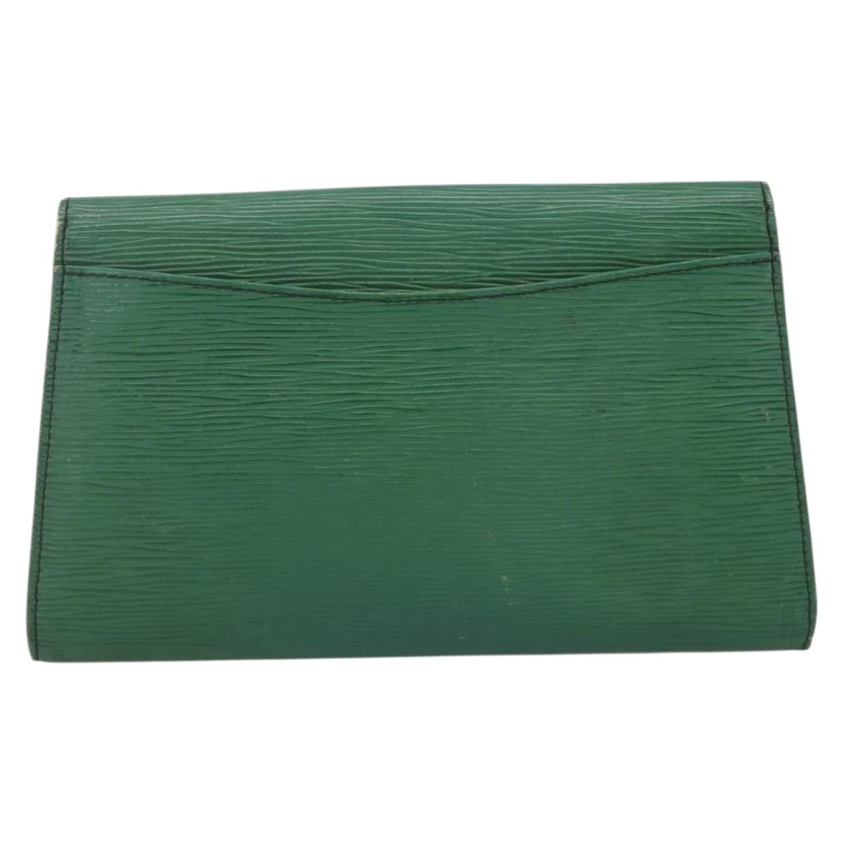 LOUIS VUITTON Epi Art Deco Clutch Bag Green M52634 LV Auth ARZ821