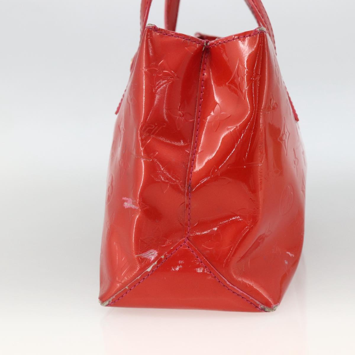 LOUIS VUITTON Monogram Vernis Wilshire PM Hand Bag Rose Pop M93643 Auth ARZ840