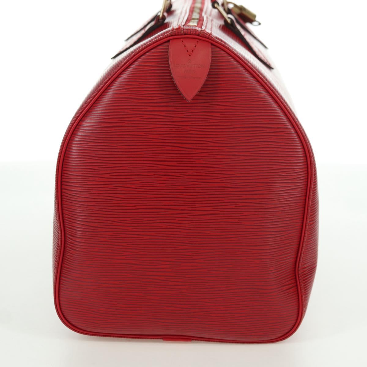 LOUIS VUITTON Epi Speedy 35 Hand Bag Castilian Red M42997 LV Auth ARZ854V