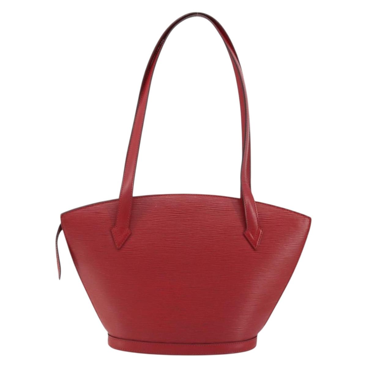 LOUIS VUITTON Epi Saint Jacques Poignees Long Hand Bag Red M52337 Auth ARZ870